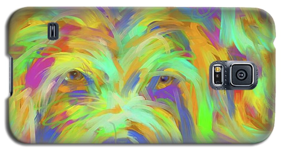 Dog Galaxy S5 Case featuring the painting Dog Matze by Go Van Kampen