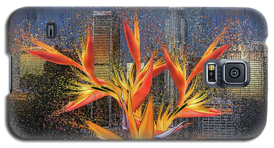 Los Angeles Galaxy S5 Case featuring the digital art Downtown Los Angeles by Alex Mir