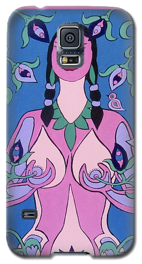 Woman Galaxy S5 Case featuring the painting Eve Awakened by Stephanie Moore