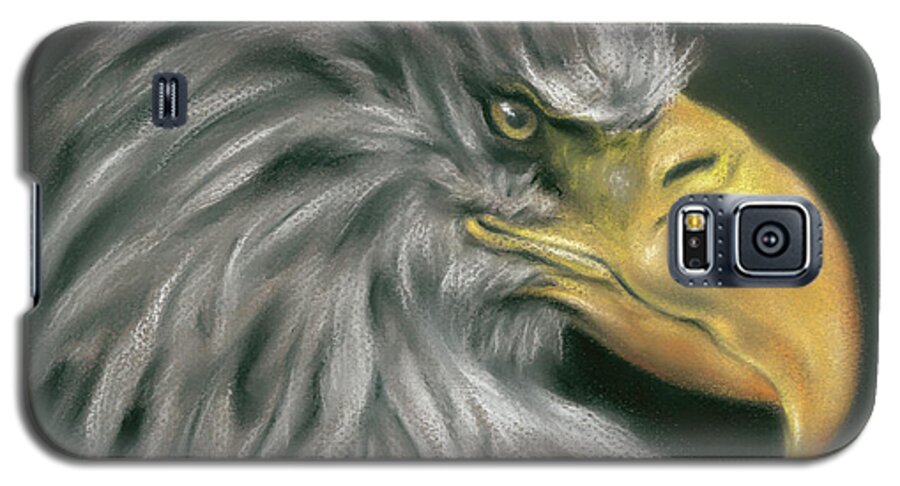 Bird Galaxy S5 Case featuring the painting Fierce Bald Eagle Portrait by MM Anderson