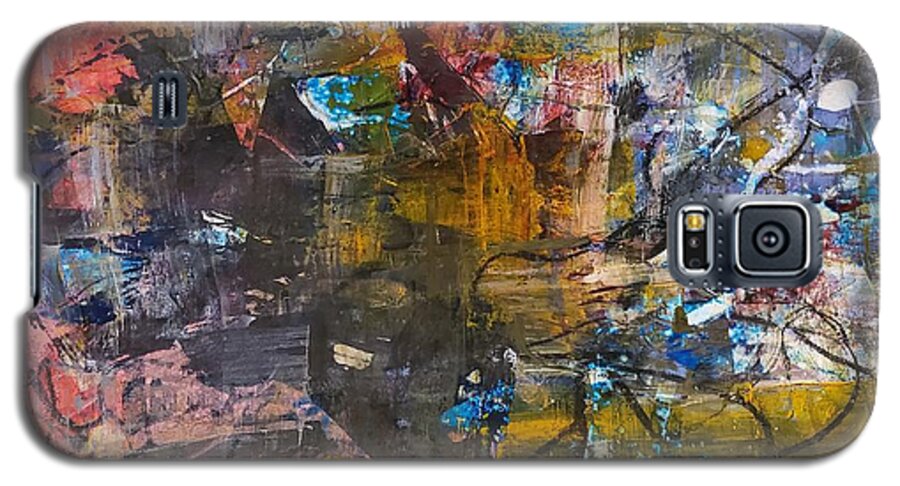 Mixed Media Abstract Galaxy S5 Case featuring the painting Fragments of Self Quarantine 2 by Lisa Debaets