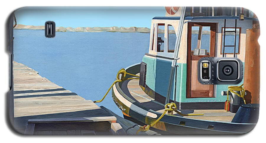 Tug Galaxy S5 Case featuring the painting Fraser River tug by Gary Giacomelli