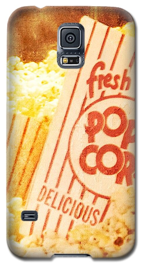 Popcorn Galaxy S5 Case featuring the photograph Fresh hot buttered popcorn by Cindy Garber Iverson