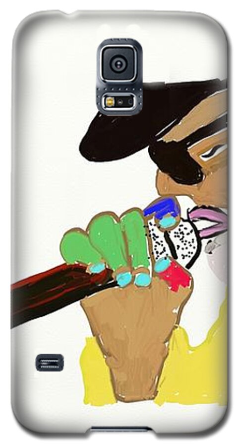 Microphone Galaxy S5 Case featuring the digital art Gimme The Mic by ToNY CaMM