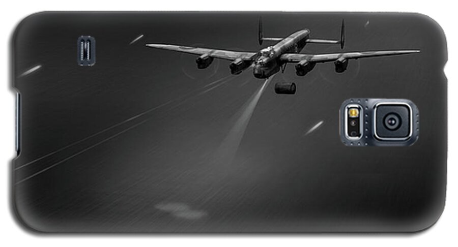 617 Squadron Galaxy S5 Case featuring the photograph Goner from Dambuster J-Johnny BW version by Gary Eason