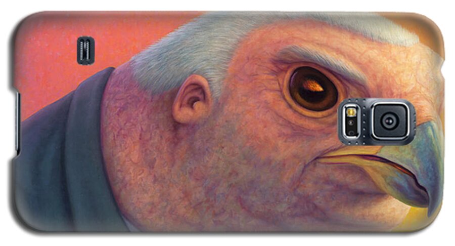 Hawk Galaxy S5 Case featuring the painting Hawkish by James W Johnson