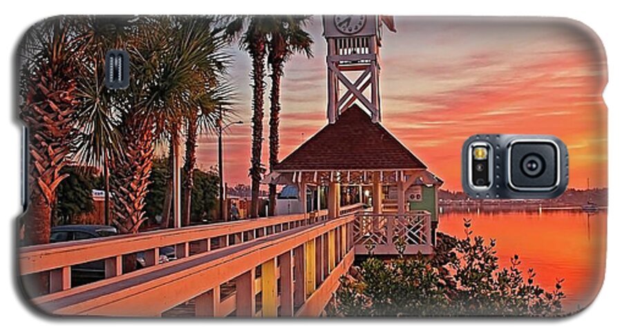 Bridge Street Pier Galaxy S5 Case featuring the photograph Historic Bridge Street Pier Sunrise by HH Photography of Florida