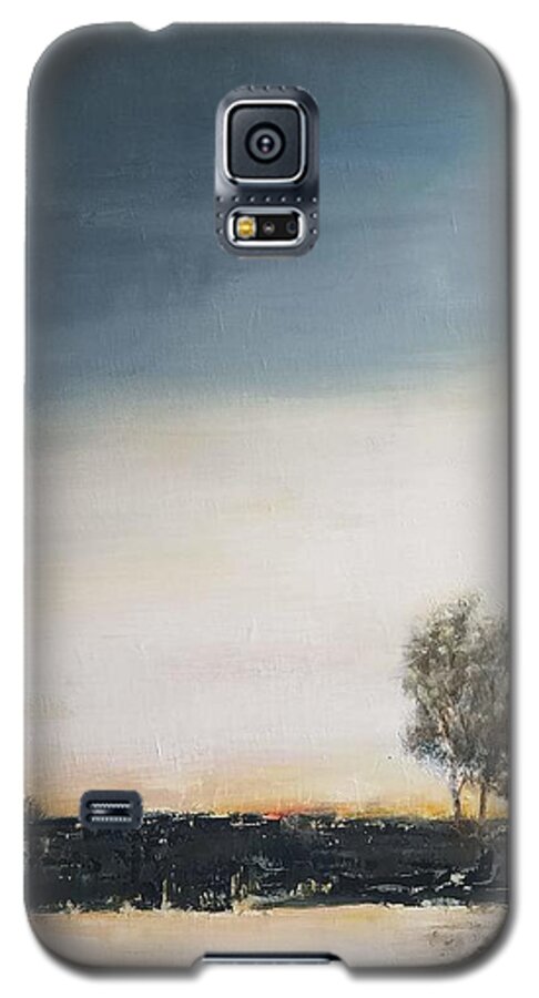  Galaxy S5 Case featuring the painting Horizon trees. by Caroline Philp