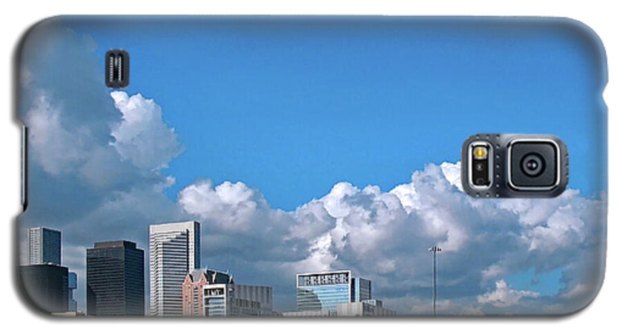 Clouds Galaxy S5 Case featuring the photograph Houston Skyline Southeast by Connie Fox