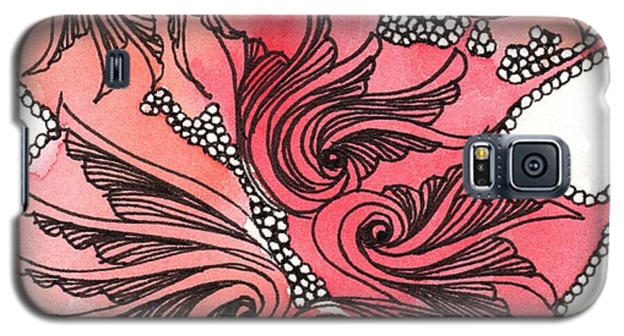 Zentangle Galaxy S5 Case featuring the drawing Just Wing It by Jan Steinle