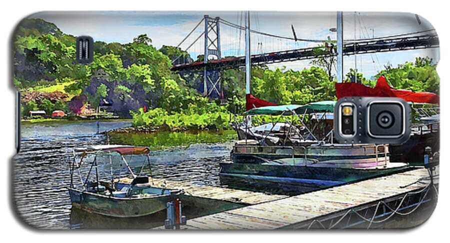 Kingston Galaxy S5 Case featuring the photograph Kingston NY - Bridge Over Rondout Creek by Susan Savad