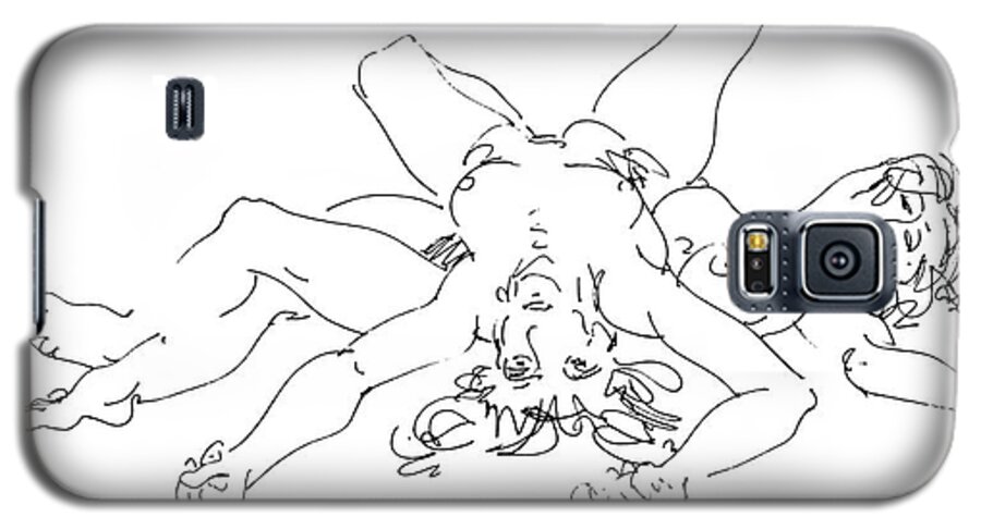 Lesbian Galaxy S5 Case featuring the drawing Lesbian Art 1 by Gordon Punt