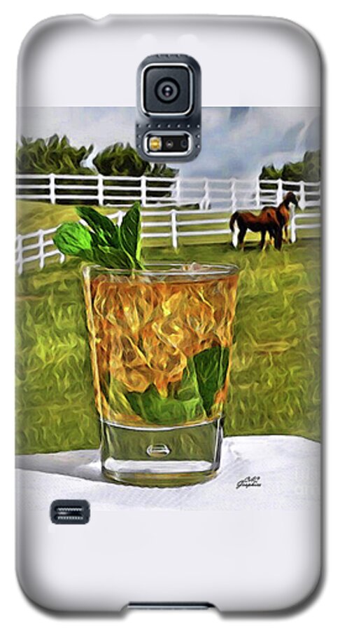 Cocktail Galaxy S5 Case featuring the digital art Mint Julep Kentucky Derby by CAC Graphics
