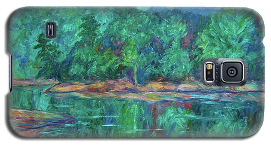 Landscape Galaxy S5 Case featuring the painting Misty Morning at Carvins Cove by Kendall Kessler