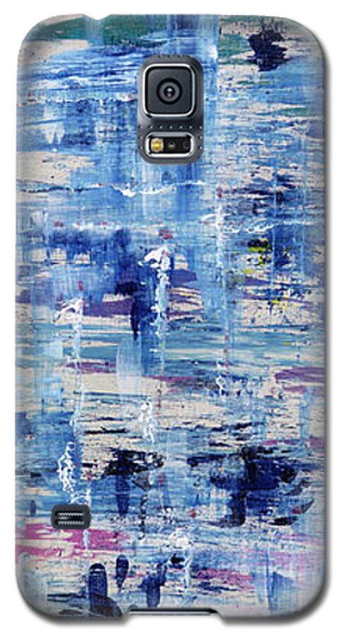 Abstract Galaxy S5 Case featuring the painting Open Heart 14 by Angela Bushman