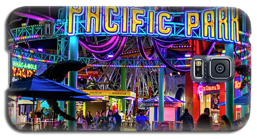 Santa Monica Pier Galaxy S5 Case featuring the photograph Pacific Park - On The Pier by Gene Parks