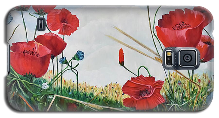 Poppies Galaxy S5 Case featuring the painting Prayer and Praise by Marilyn McNish