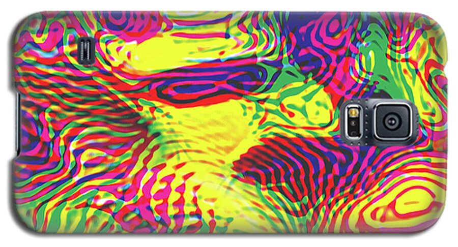 Abstract Art Galaxy S5 Case featuring the digital art Primary Ripples Hot by David Davies
