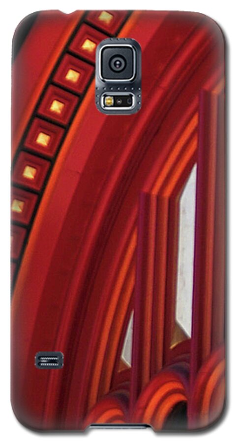Red Galaxy S5 Case featuring the photograph Red Door Abstract by Kimberly Blom-Roemer
