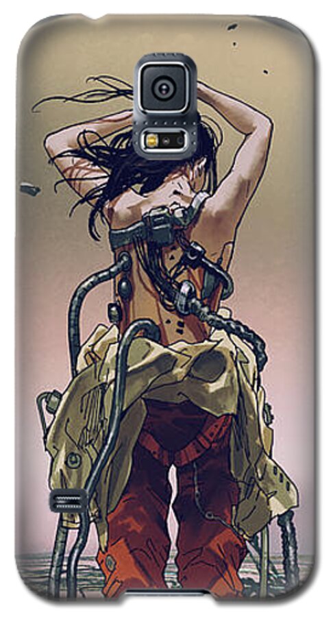 Illustration Galaxy S5 Case featuring the painting Solar Charging Cyborg by Tithi Luadthong