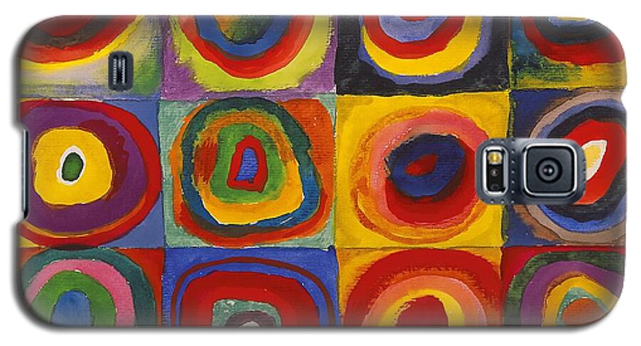 Wassily Kandinsky Galaxy S5 Case featuring the painting Squares With Concentric Circles by Wassily Kandinsky