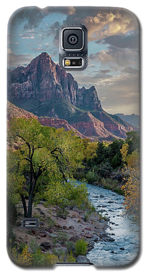Hdr Galaxy S5 Case featuring the photograph Sunset on The Watchman by Sandra Bronstein