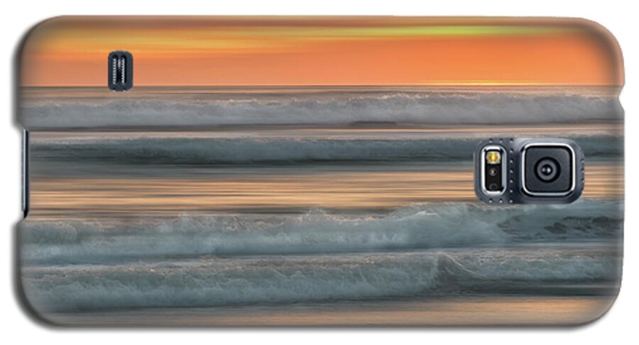 Surf Galaxy S5 Case featuring the photograph Sunset Surf by Patti Deters