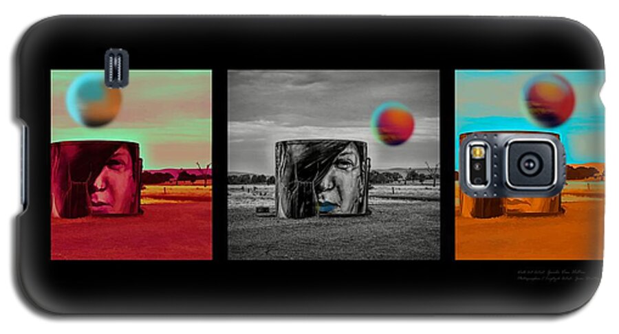 Surrealism Galaxy S5 Case featuring the mixed media Surreal Scene Winton Wetlands by Joan Stratton