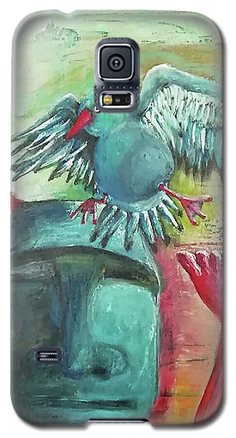 Colors Galaxy S5 Case featuring the painting Templar by Alexandra Vusir