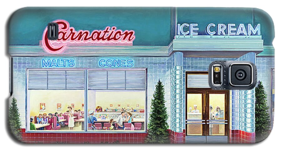 Carnation Ice Cream Restaurant Galaxy S5 Case featuring the painting The Carnation Ice Cream Shop by Randy Welborn