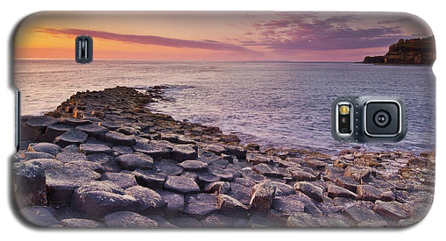 Giants Causeway Galaxy S5 Case featuring the photograph The Giants Causeway sunset, Northern Ireland by Neale And Judith Clark