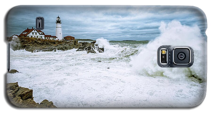 Atlantic Ocean Galaxy S5 Case featuring the photograph The Power Of The Sea, Nor'easter Waves. by Jeff Sinon