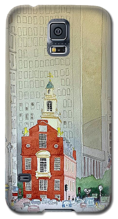 Architecture Galaxy S5 Case featuring the painting The State House by William Renzulli