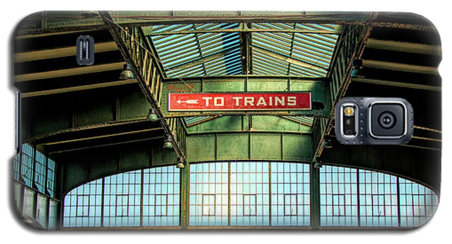 Central New Jersey Railroad Terminal Galaxy S5 Case featuring the photograph To The Trains by Kristia Adams