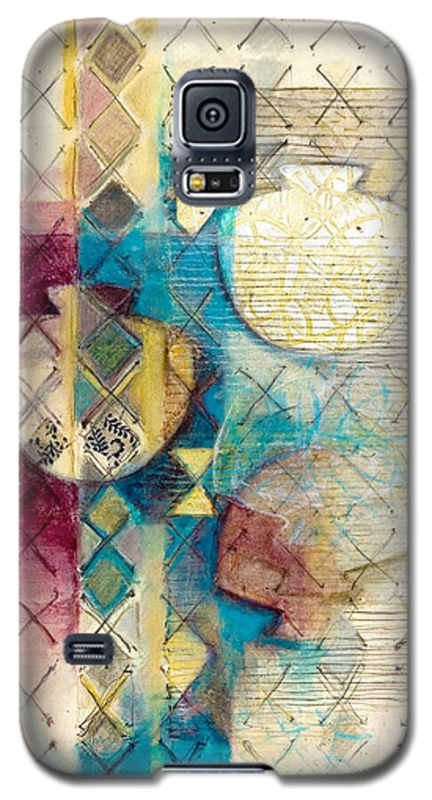 Mixed-media Galaxy S5 Case featuring the painting Trans Xs No 1 by Kerryn Madsen- Pietsch
