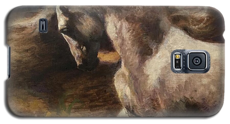 Horse Galaxy S5 Case featuring the painting Traversing the Storm by Ellen Dreibelbis