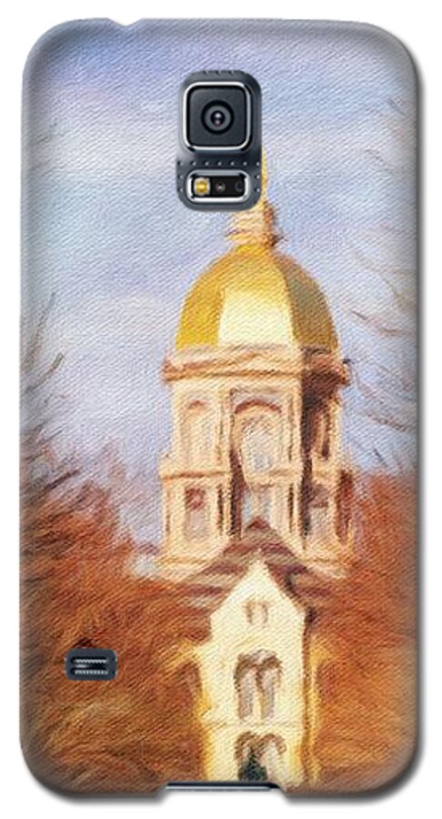 Notre Dame Galaxy S5 Case featuring the photograph University of Notre Dame in Autumn by Diane Lindon Coy