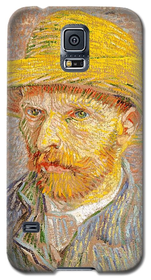Vincent Galaxy S5 Case featuring the painting Van Gogh Self Portrait 1887 by Vincent Van Gogh
