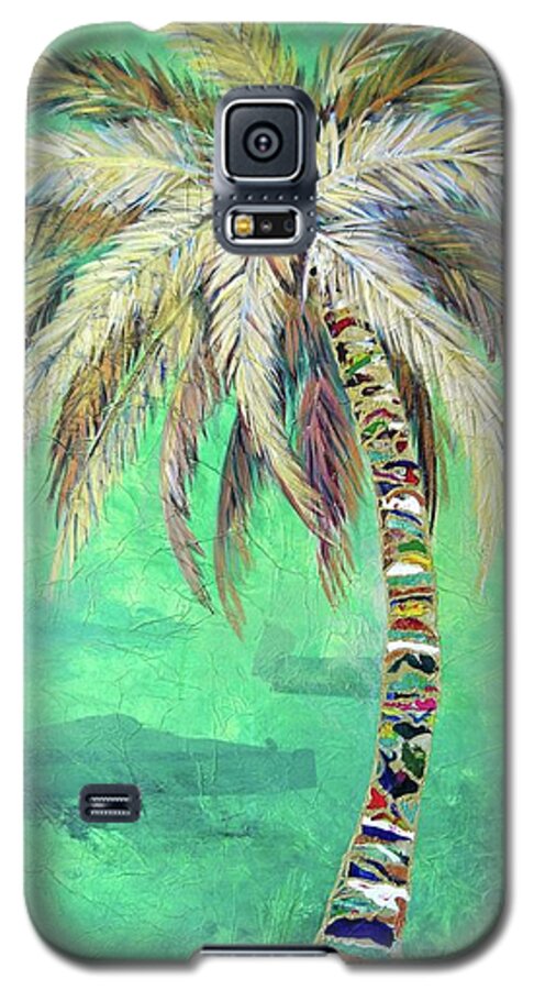 Green Galaxy S5 Case featuring the painting Verdant Palm by Kristen Abrahamson