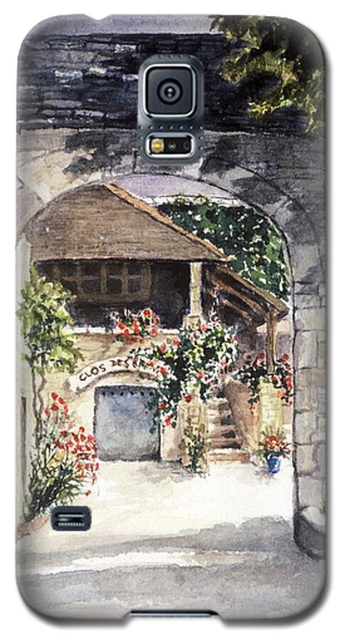 France Galaxy S5 Case featuring the painting Vineyard Clos des Epeneaux by Mary Ellen Mueller Legault