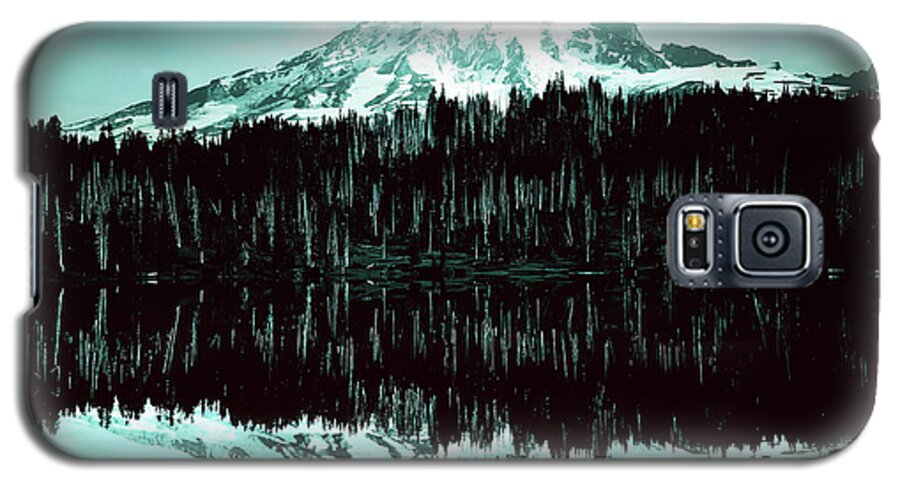 Landscape Galaxy S5 Case featuring the photograph Vintage Mount Rainier from Reflection Lake early 1900 era... by Eddie Eastwood