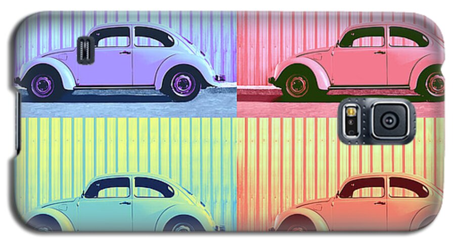 Car Galaxy S5 Case featuring the photograph VW Beetle Pop Art Quad by Laura Fasulo