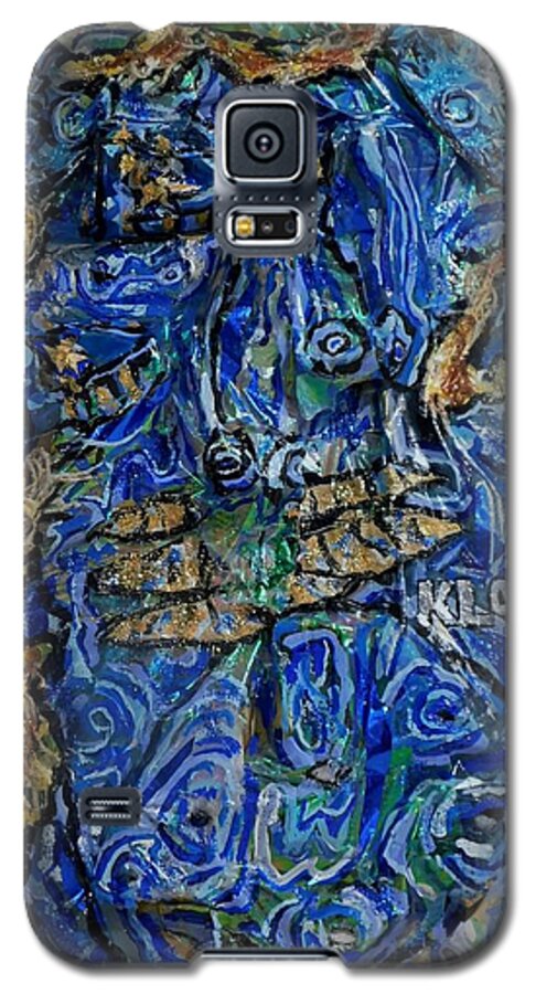 Woman Galaxy S5 Case featuring the mixed media Woman of Infinite Fortitude with Party Hats by Kevin OBrien
