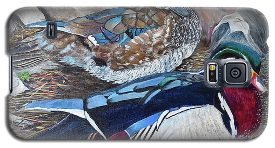 Wood Ducks Galaxy S5 Case featuring the painting Wood Ducks by Marilyn McNish