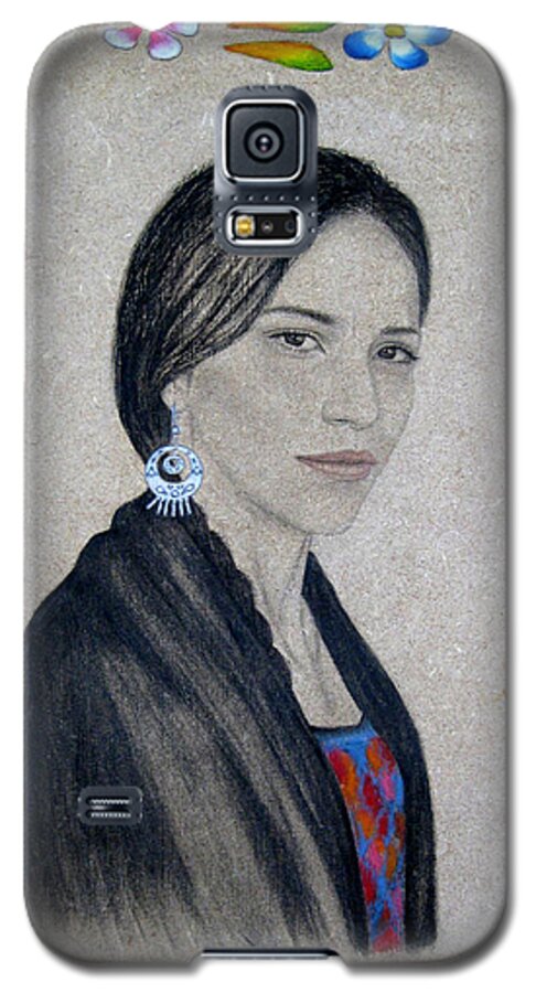 Flower Galaxy S5 Case featuring the painting Xochitl by Lynet McDonald