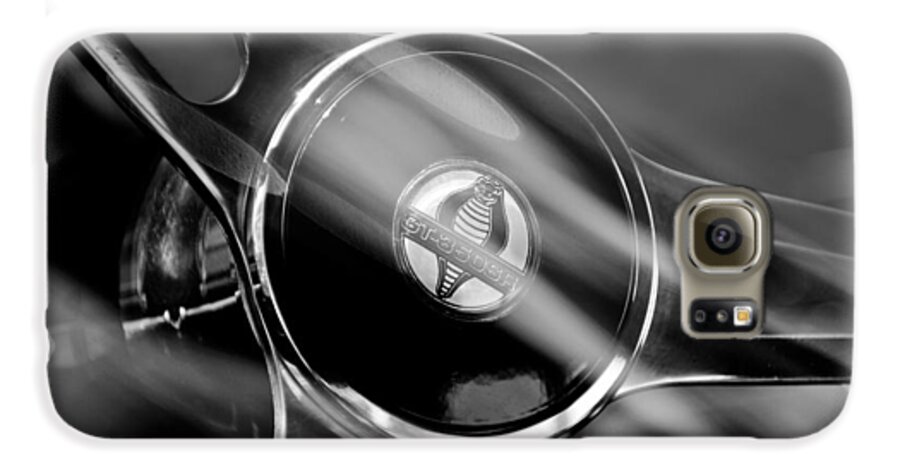 1965 Ford Mustang Cobra Emblem Steering Wheel Galaxy S6 Case featuring the photograph 1965 Ford Mustang Cobra Emblem Steering Wheel by Jill Reger