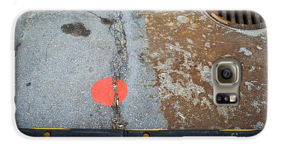 Abstract Galaxy S6 Case featuring the photograph Street Markings #2 by Bill Thomson