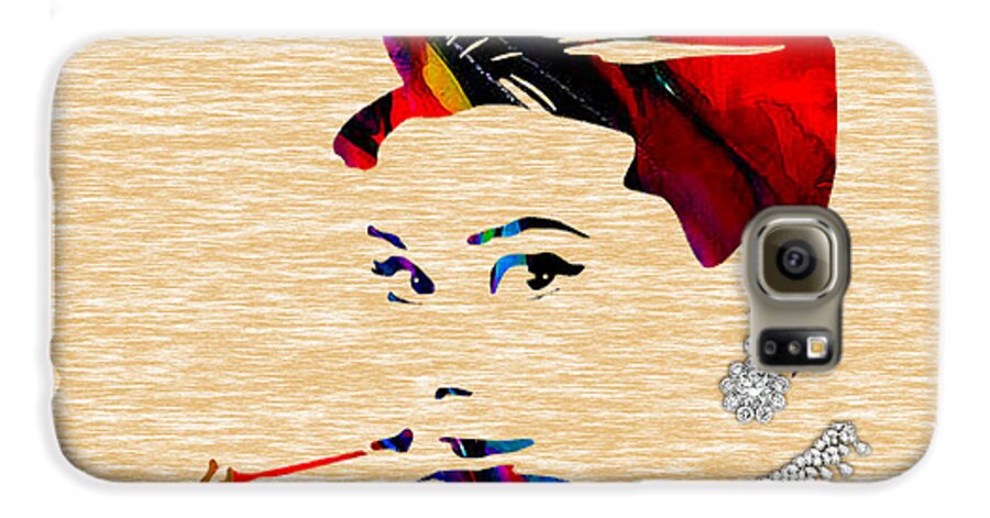 Audrey Hepburn Galaxy S6 Case featuring the mixed media Audrey Hepburn Collection #10 by Marvin Blaine