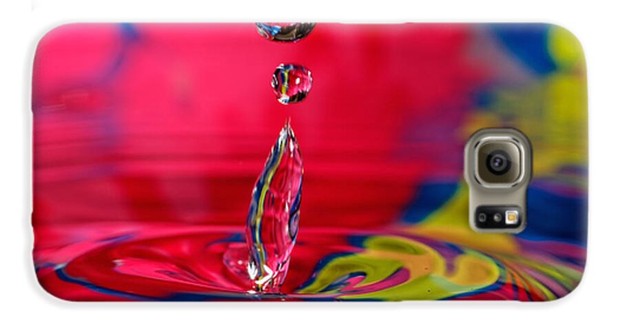  Abstract Galaxy S6 Case featuring the photograph Colorful Water Drop #2 by Peter Lakomy