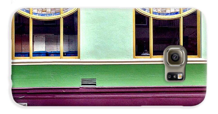 #window #stairs #color #green Galaxy S6 Case featuring the photograph Double Window #2 by Julie Gebhardt